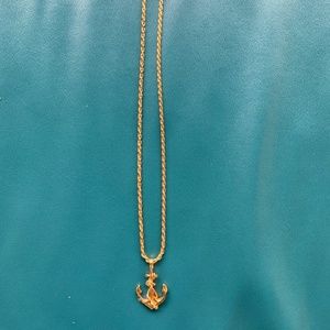 18” .925 under gold Italy necklace 3 mm with same pendant 1 1/4 in